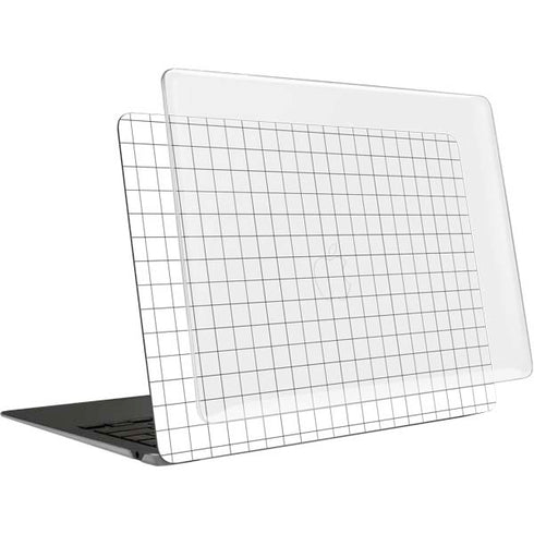 White Grid MacBook Air 15in (2023-2025) Case plus Skin